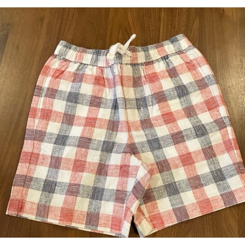 NWT- Gingham Linen-Cotton Pull-On Short by Janie and Jack